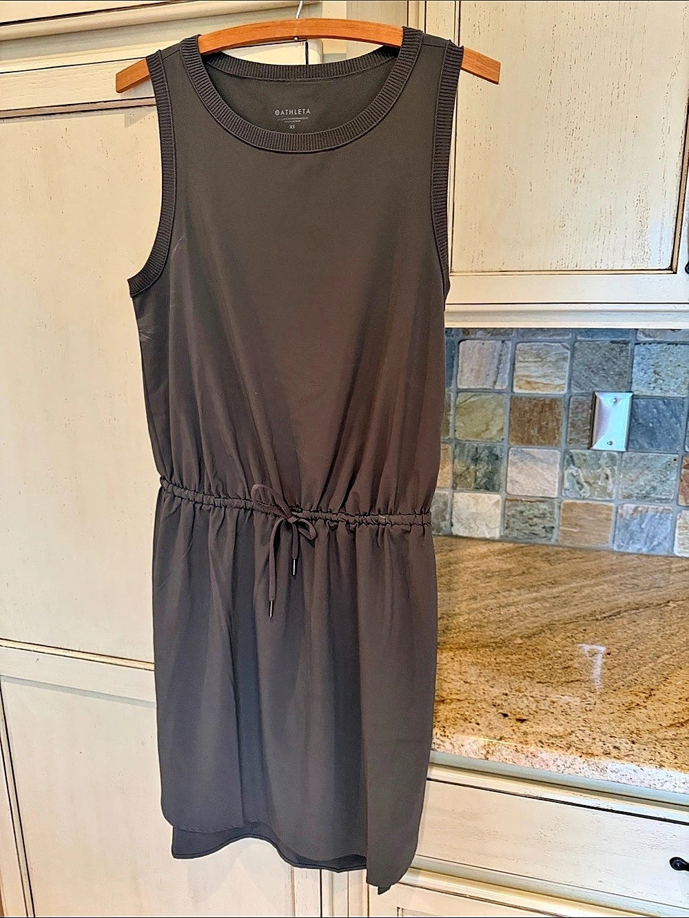 Athleta Rincon Dress Sleeveless Maxi Dress ‘Black Olive’ XS